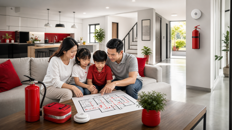 Gia đình Việt Nam cùng xem kế hoạch thoát nạn và thiết bị PCCC trong nhà